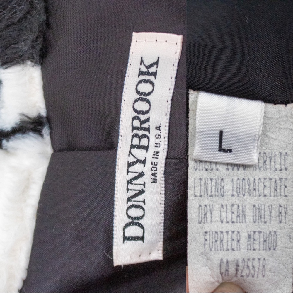 Vintage 80s L Faux Fur Faces Print Wrap Midi Coat - Picture 11 of 16